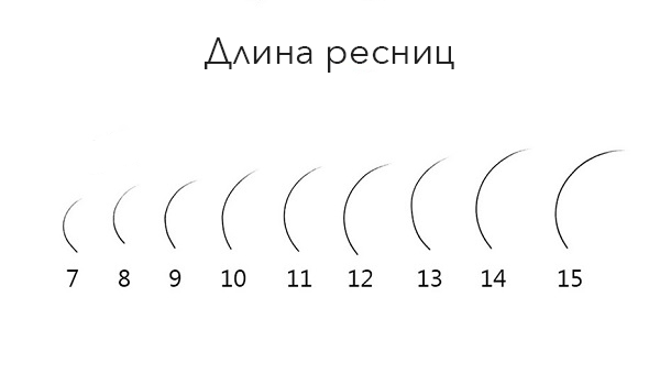 Длина ресниц Длина ресниц